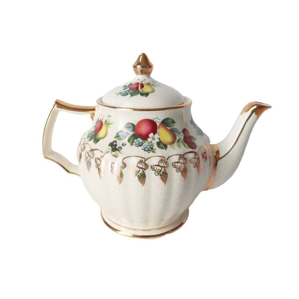 Vintage Sadler Teapot Fruit 5 Cup  England Tea Pot